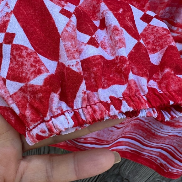 MICHEAL KORS Orange Coral Geometric Tie Dye Dress Women’s 6 - Picture 4 of 12